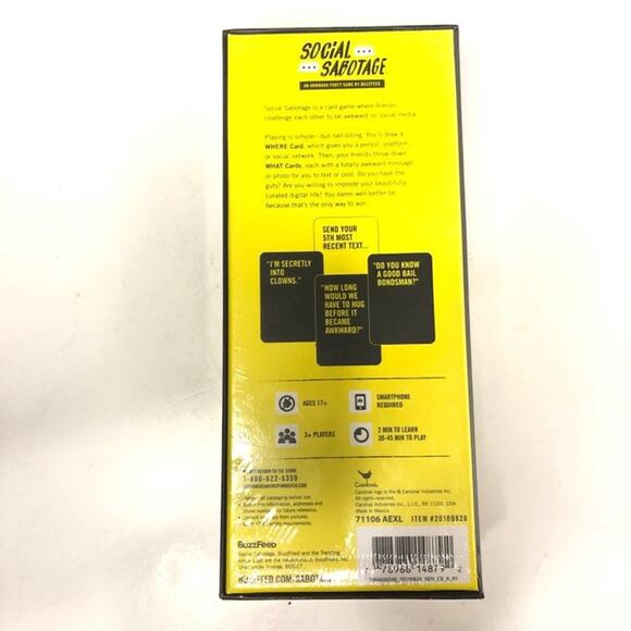 Social Sabotage Social Media Card Game NEW Buzzfeed Game Night Family Fun - Picture 3 of 3